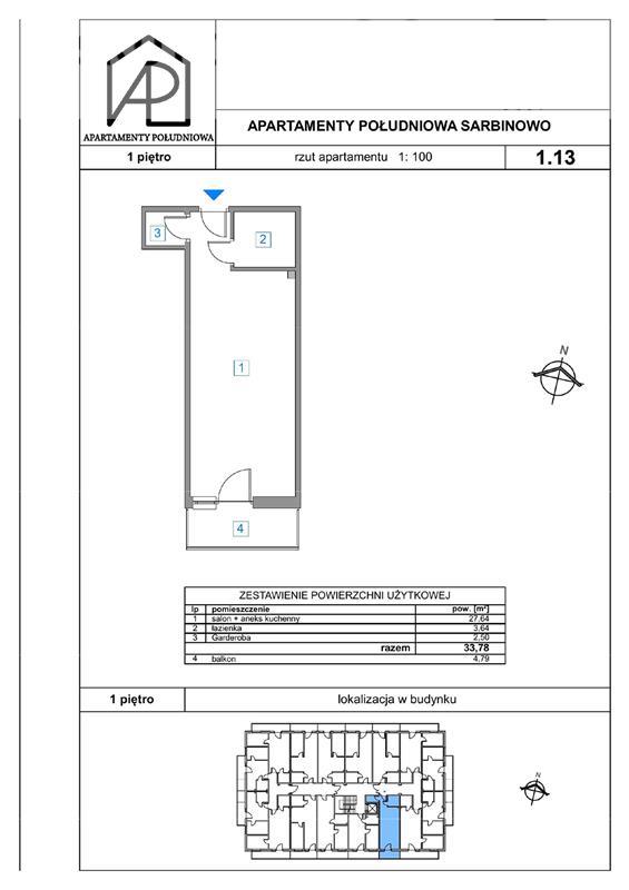 Mieszkanie, 1 pok., 34 m2, Sarbinowo Pas Nadmorski (2)