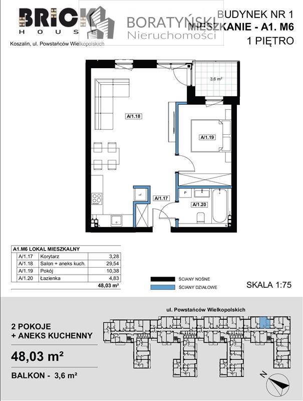 Mieszkanie, 2 pok., 48 m2, Koszalin  (6)