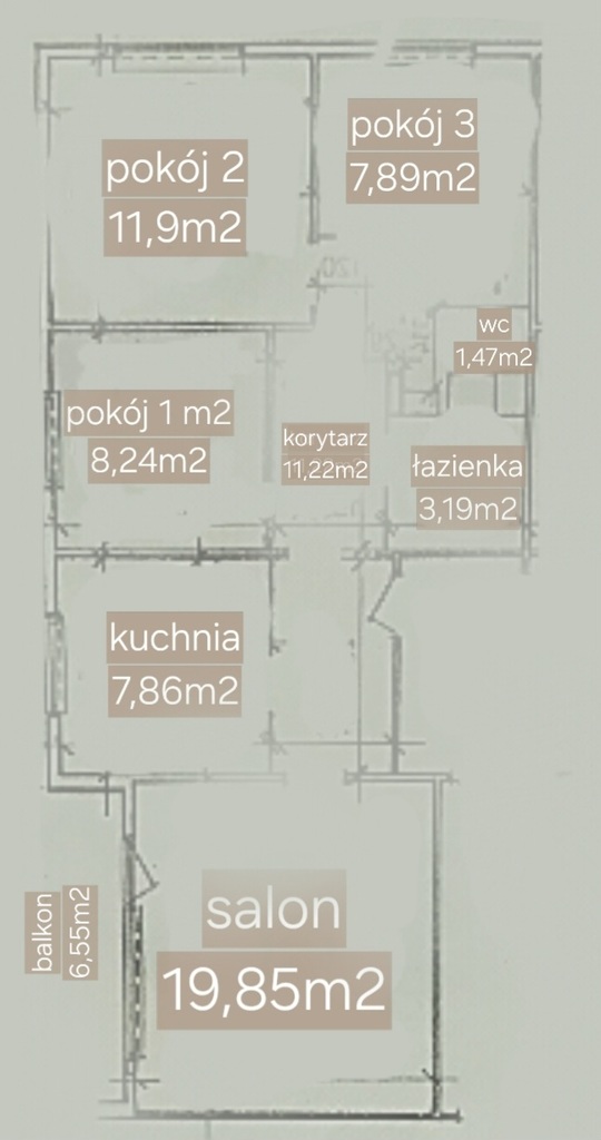 Bandurskiego, ładne 4 pokoje - 72m2 - balkon !!! (18)