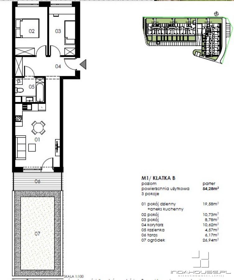 Mieszkanie, 3 pok., 54 m2, Koszalin  (2)