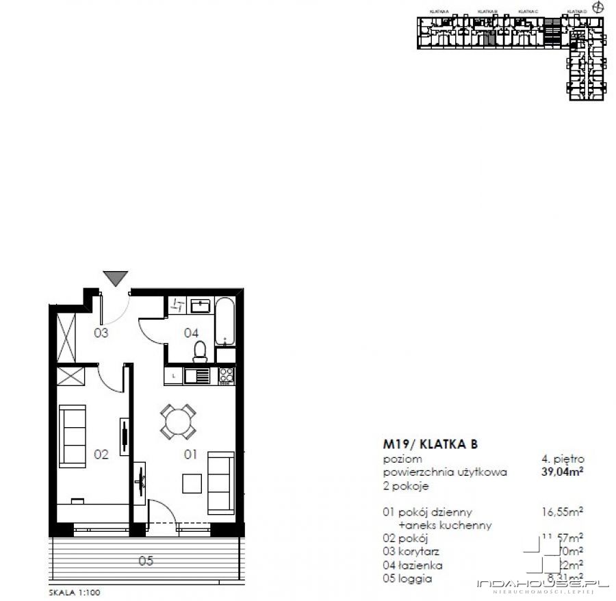 Mieszkanie, 2 pok., 39 m2, Koszalin  (5)