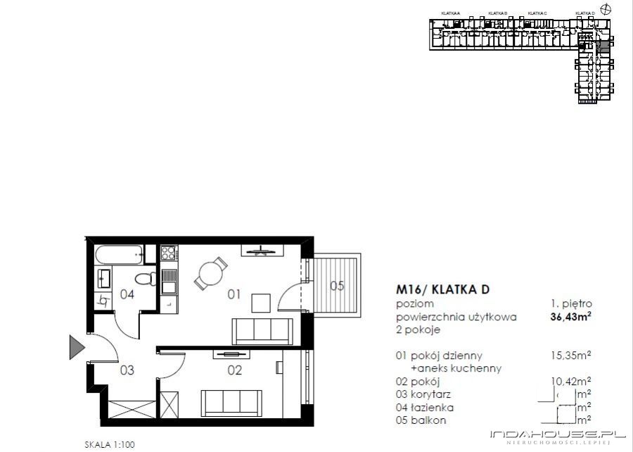 Mieszkanie, 2 pok., 36 m2, Koszalin  (2)