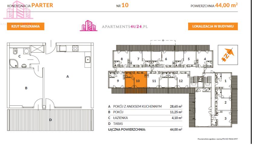 Mieszkanie, 2 pok., 44 m2, Mielno  (11)