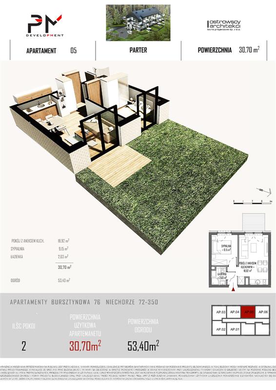 Mieszkanie, 2 pok., 31 m2, Niechorze  (13)