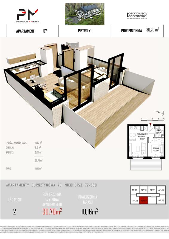 Mieszkanie, 2 pok., 31 m2, Niechorze  (15)