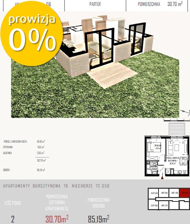0% prowizji Apartament nad morzem 2 pok. ogródek (7)