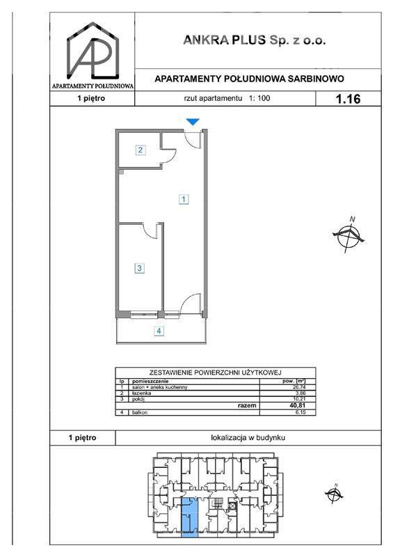 Mieszkanie, 2 pok., 41 m2, Sarbinowo Pas Nadmorski (2)