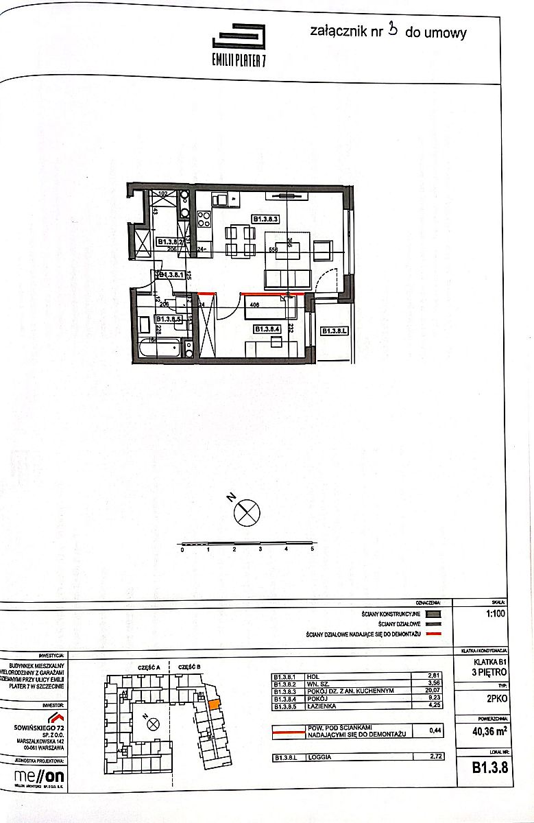 Mieszkanie, 2 pok., 40 m2, Szczecin Centrum (2)