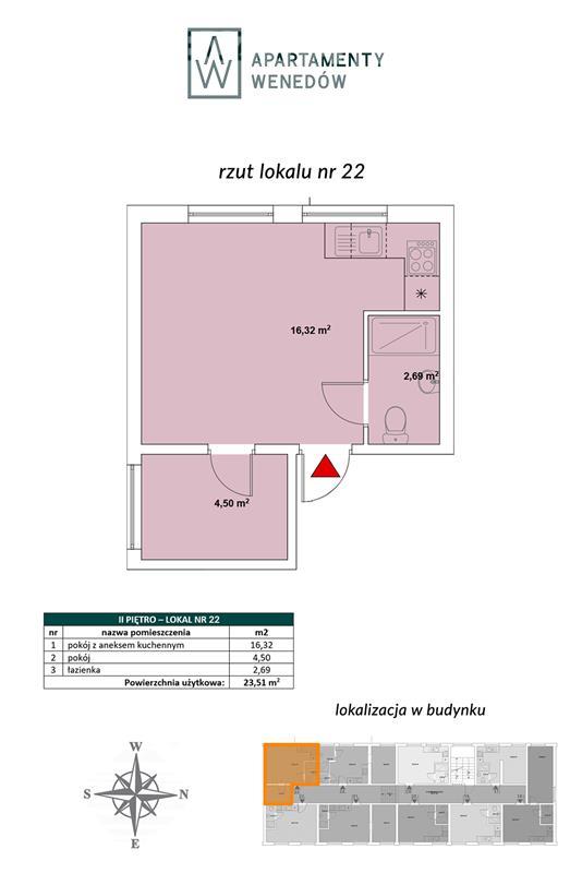 Mieszkanie, 2 pok., 24 m2, Koszalin  (2)