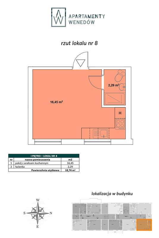 Mieszkanie, 1 pok., 19 m2, Koszalin  (2)