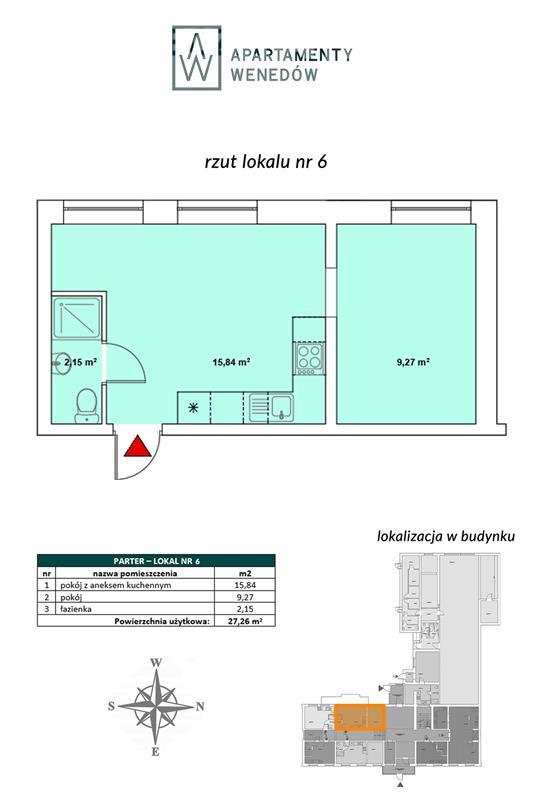 Mieszkanie, 2 pok., 27 m2, Koszalin  (2)
