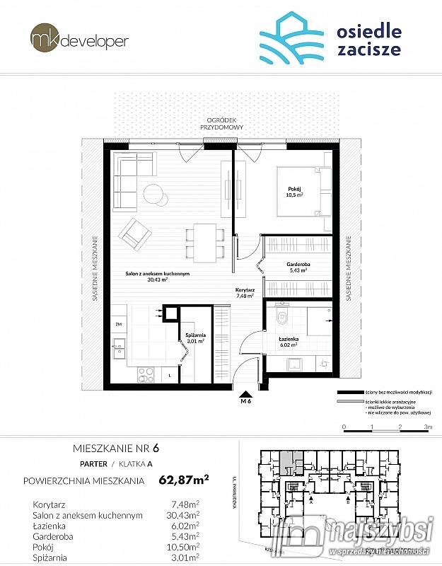 Mieszkanie, 2 pok., 63 m2, Goleniów  (3)