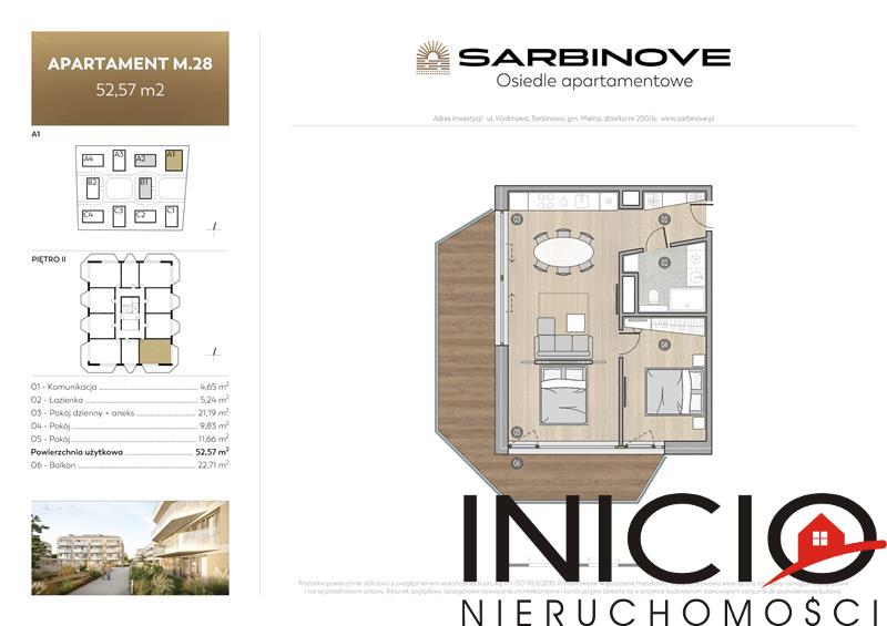 Mieszkanie, 3 pok., 53 m2, Sarbinowo Sarbinove Osiedle Apartamentowe (2)
