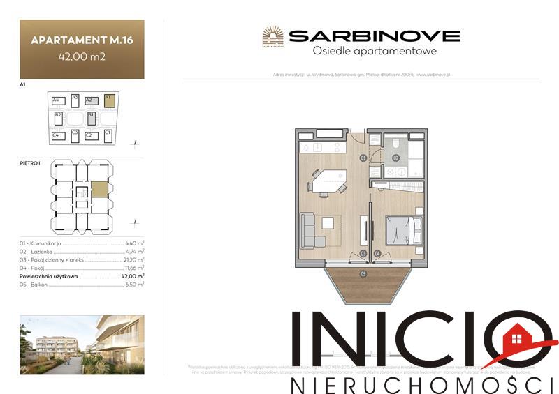 Mieszkanie, 2 pok., 42 m2, Sarbinowo Sarbinove Osiedle Apartemtnowe (3)