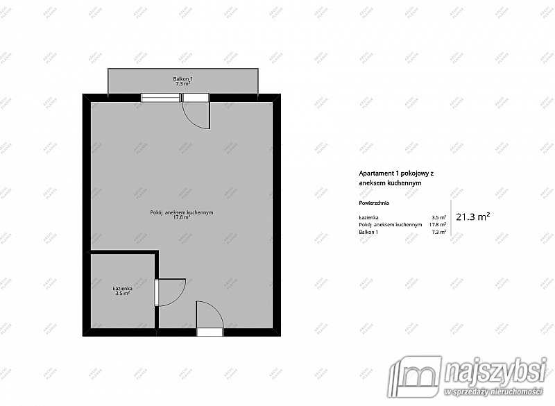 Mieszkanie, 1 pok., 21 m2, Świnoujście Centrum (2)