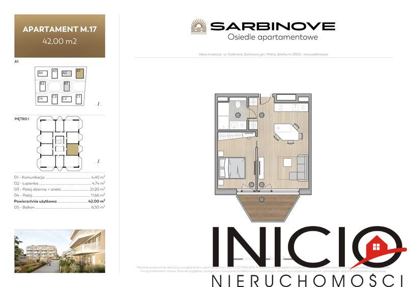Mieszkanie, 2 pok., 42 m2, Sarbinowo Sarbinove Osiedle Apartemtnowe (2)
