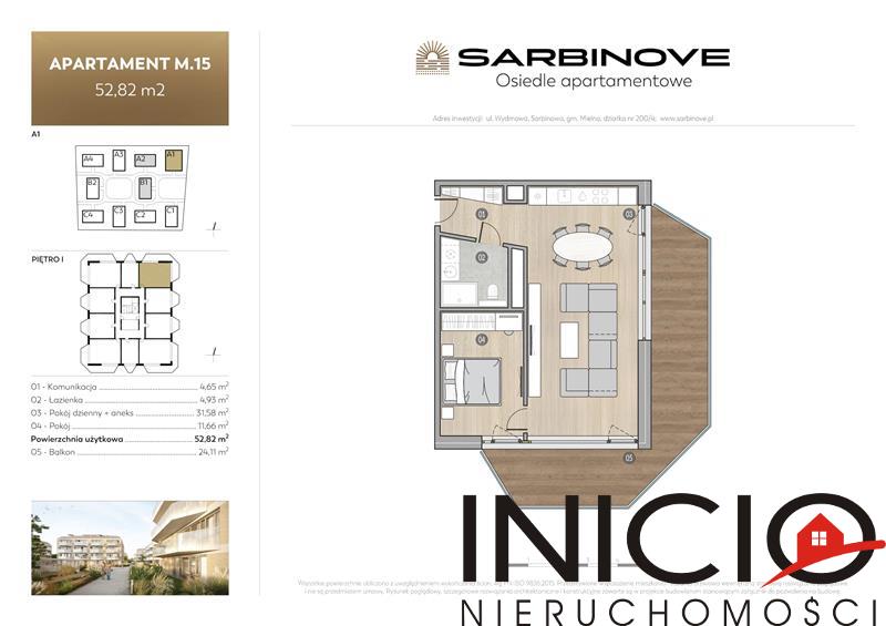 Mieszkanie, 2 pok., 53 m2, Sarbinowo Sarbinove Osiedle Apartemtnowe (2)