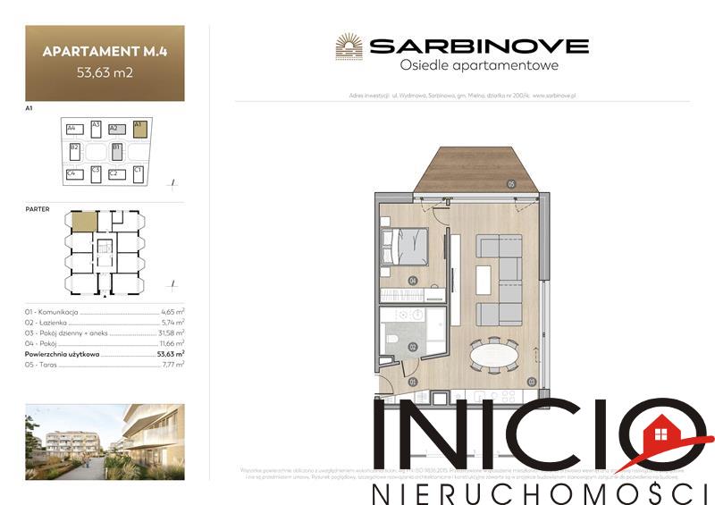 Mieszkanie, 2 pok., 54 m2, Sarbinowo Sarbinove Osiedle Apartemtnowe (2)