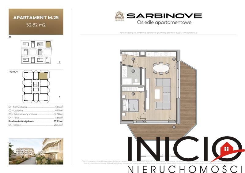 Mieszkanie, 2 pok., 53 m2, Sarbinowo Sarbinove Osiedle Apartemtnowe (2)