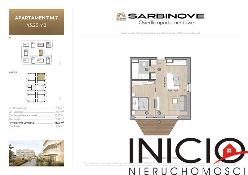 Mieszkanie, 2 pok., 43 m2, Sarbinowo Sarbinove Osiedle Apartemtnowe (2)