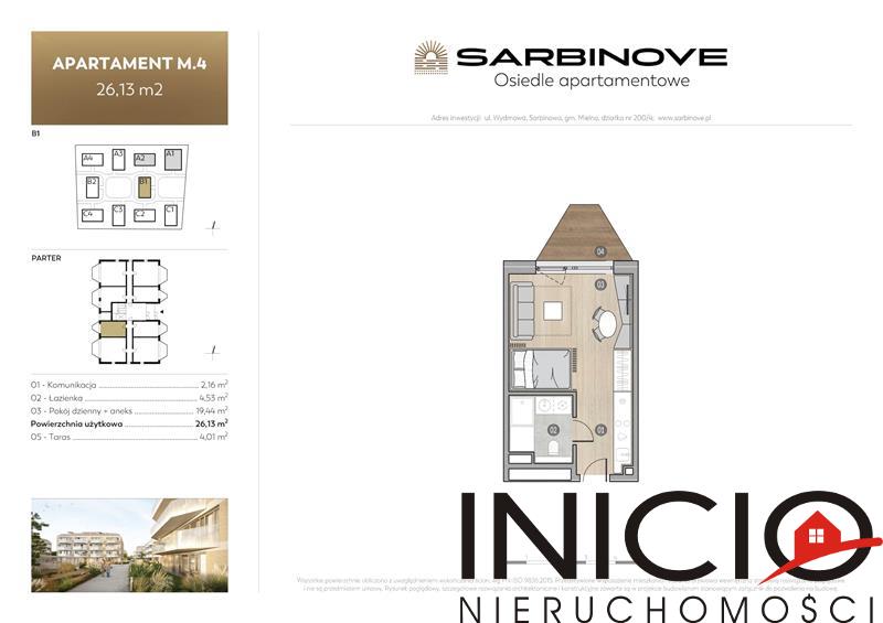 Mieszkanie, 1 pok., 26 m2, Sarbinowo Sarbinove Osiedle Apartemtnowe (2)
