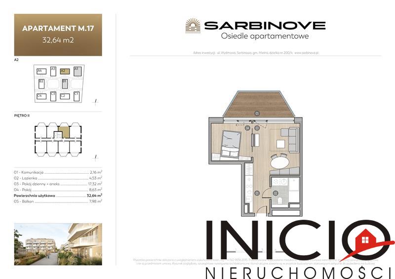 Mieszkanie, 2 pok., 33 m2, Sarbinowo Sarbinove Osiedle Apartemtnowe (2)