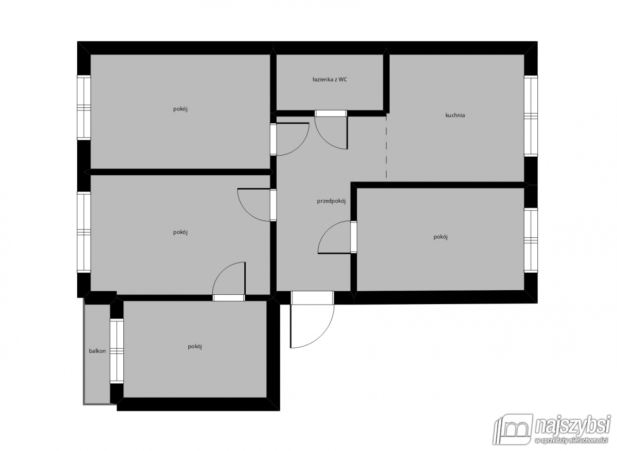 Mieszkanie, 4 pok., 56 m2, Pyrzyce  (16)