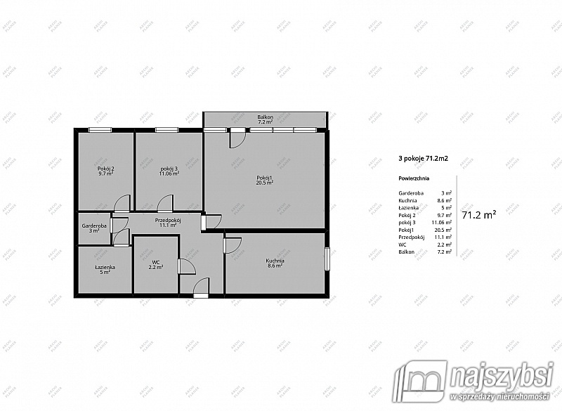 Mieszkanie, 3 pok., 71 m2, Świnoujście Centrum (2)