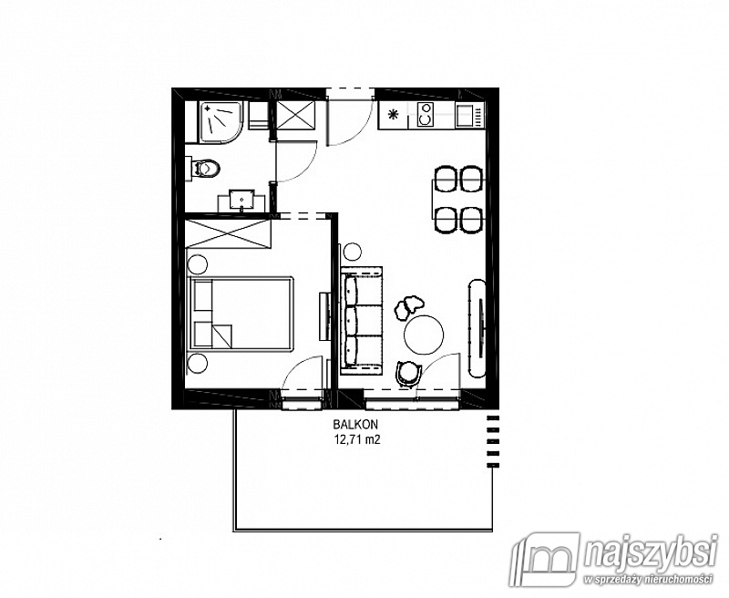 Mieszkanie, 2 pok., 35 m2, Grzybowo  (25)