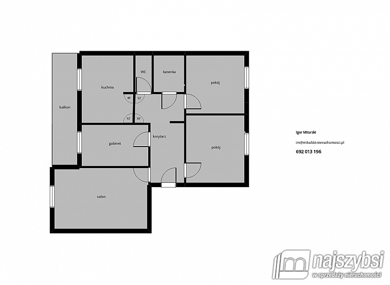 Mieszkanie, 4 pok., 81 m2, Goleniów  (15)