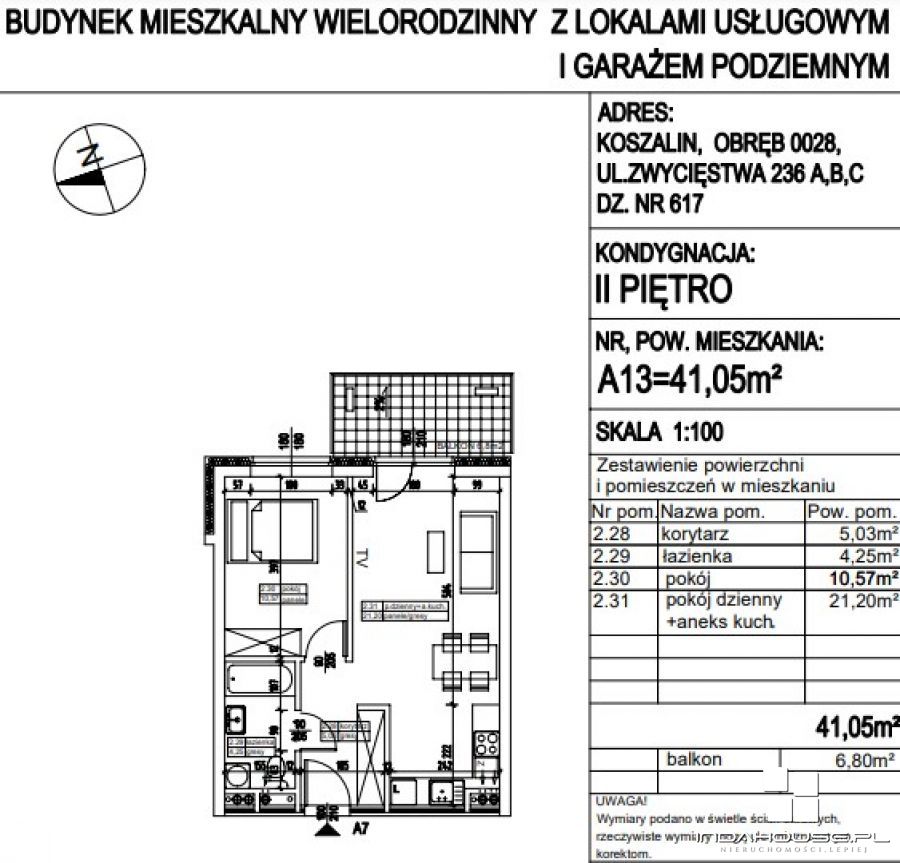 Mieszkanie, 2 pok., 41 m2, Koszalin Rokosowo (2)