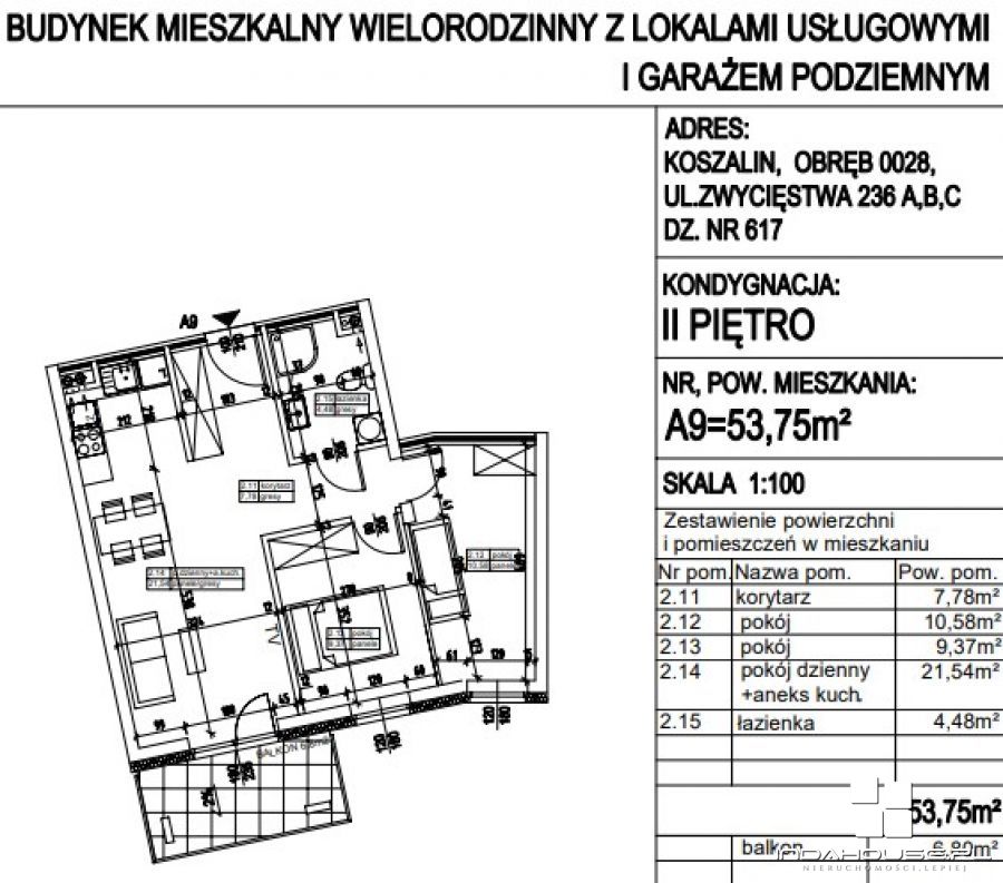 Mieszkanie, 3 pok., 54 m2, Koszalin Rokosowo (4)