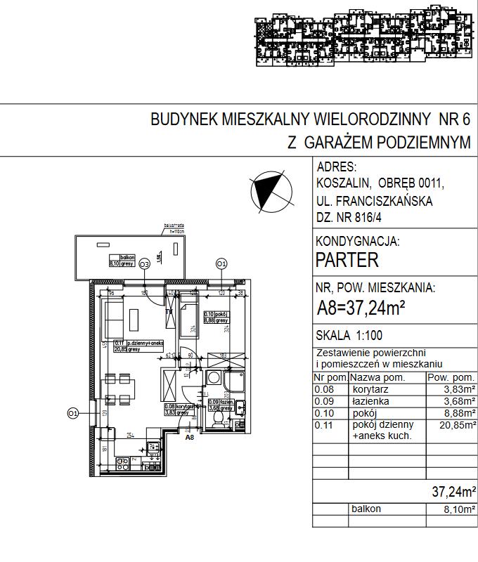 Mieszkanie, 2 pok., 37 m2, Koszalin  (4)