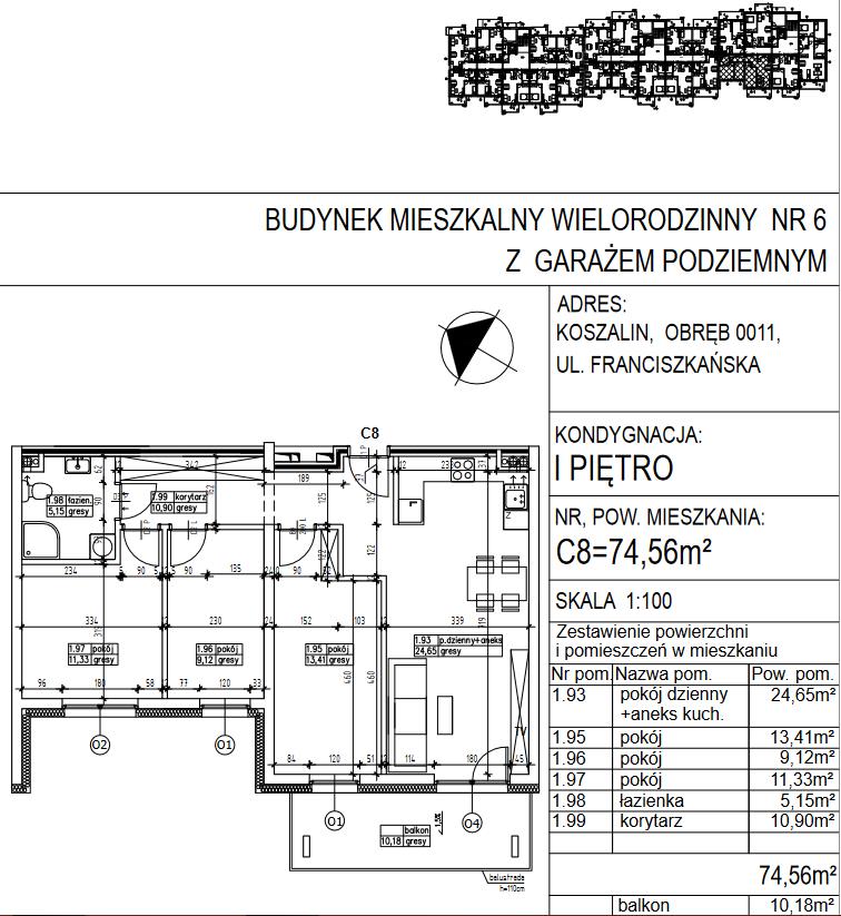 Mieszkanie, 4 pok., 75 m2, Koszalin  (4)