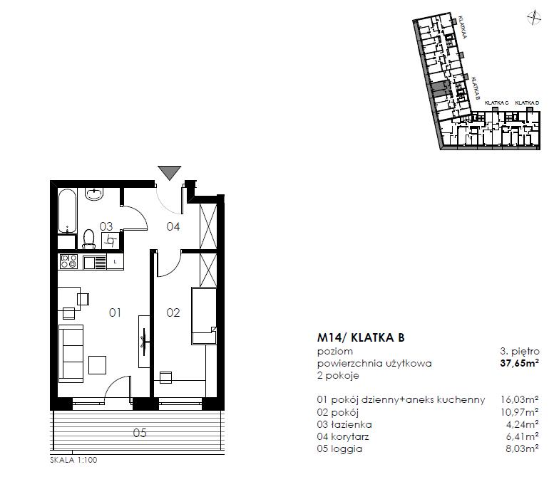 Mieszkanie, 2 pok., 38 m2, Koszalin Wenedów Przystanek Autobusowy, Tereny Rekreacyjne, (2)