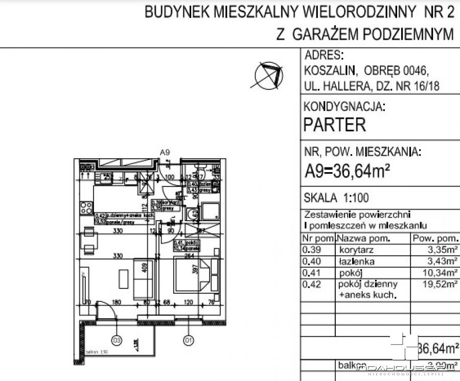 Mieszkanie, 2 pok., 37 m2, Koszalin Wodna Dolina (2)
