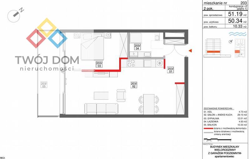 Mieszkanie, 2 pok., 51 m2, Darłowo  (4)