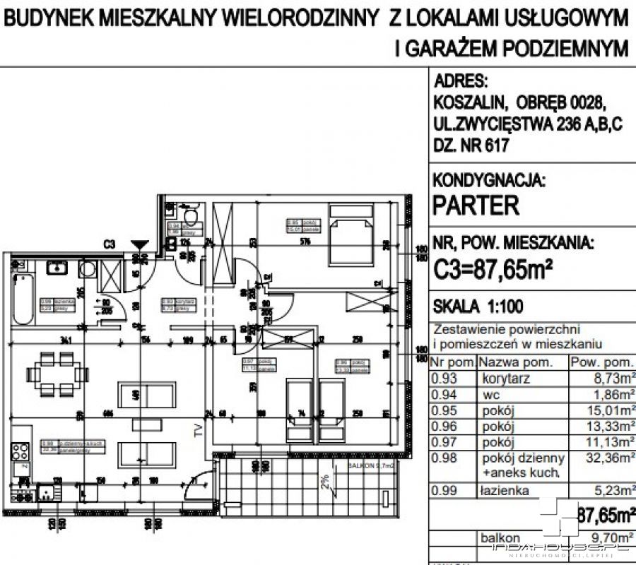 Mieszkanie, 4 pok., 88 m2, Koszalin Rokosowo (2)