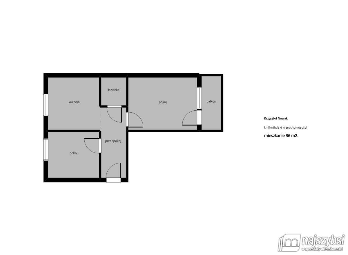 Mieszkanie, 2 pok., 36 m2, Świnoujście Centrum (13)