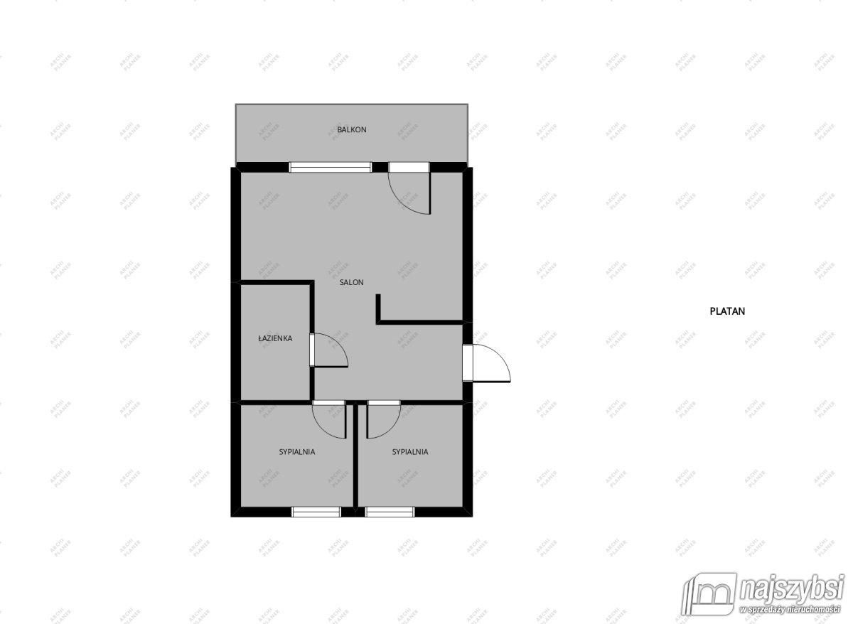 Mieszkanie, 3 pok., 64 m2, Świnoujście Platan (17)