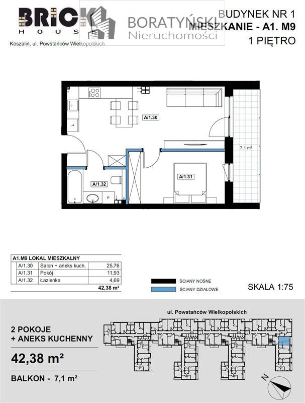Mieszkanie, 2 pok., 46 m2, Koszalin  (6)
