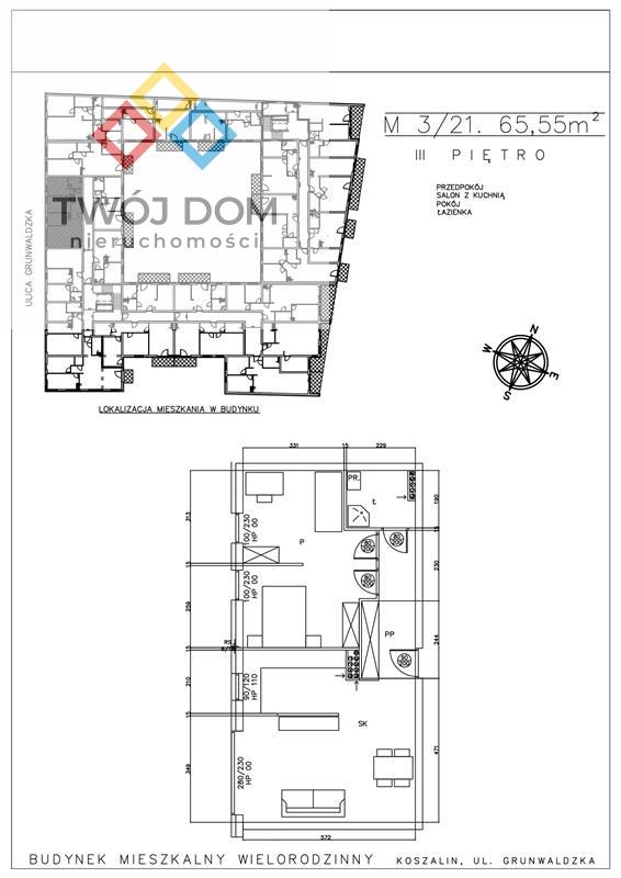 Mieszkanie, 3 pok., 66 m2, Koszalin Śródmieście (4)