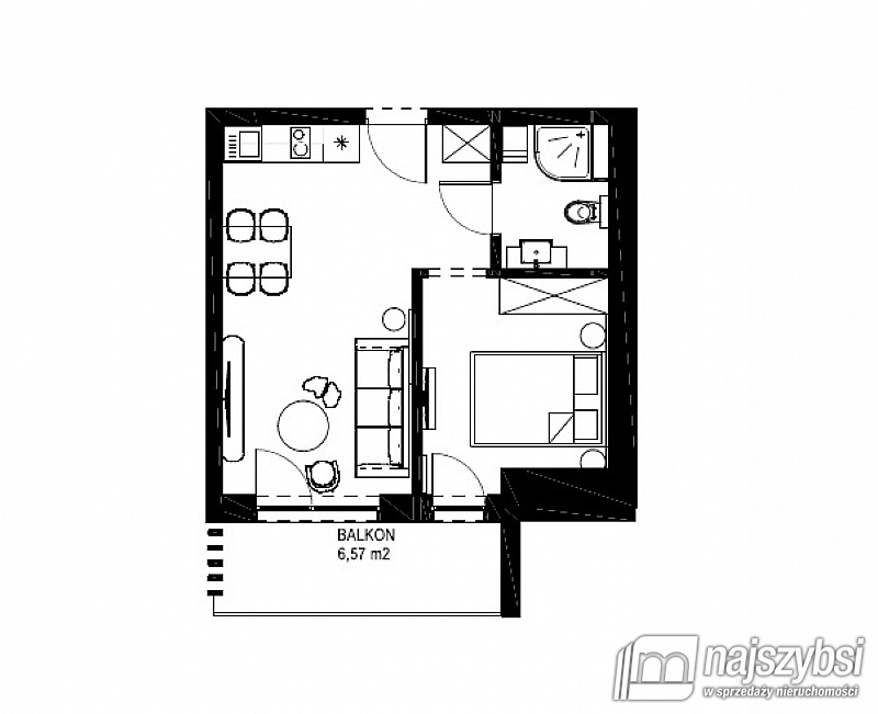 Mieszkanie, 2 pok., 33 m2, Grzybowo  (25)