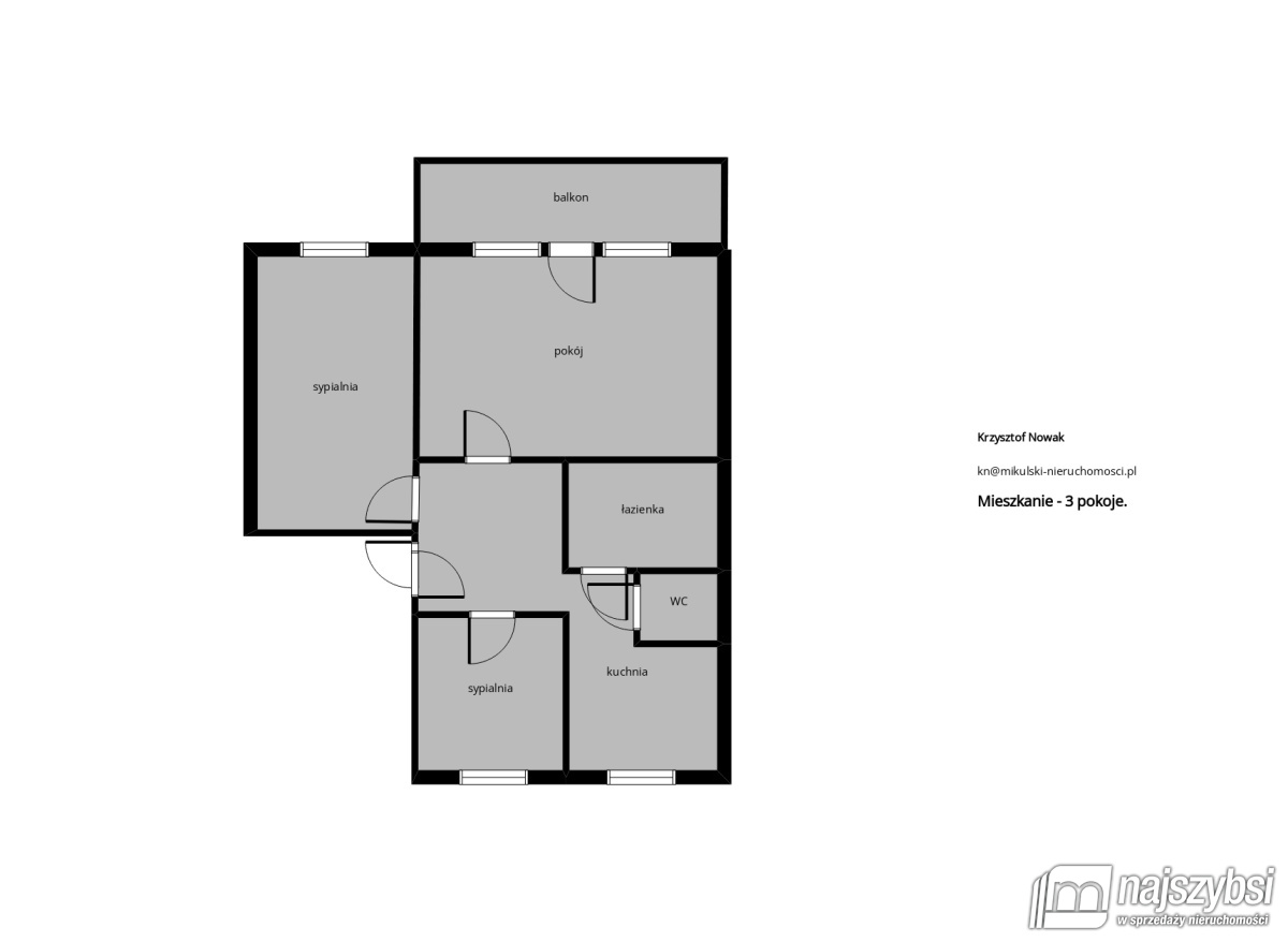 Mieszkanie, 3 pok., 53 m2, Świnoujście Centrum (14)