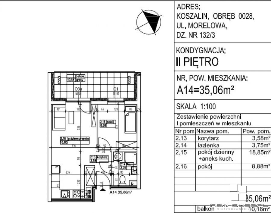 Mieszkanie, 2 pok., 35 m2, Koszalin Rokosowo (2)