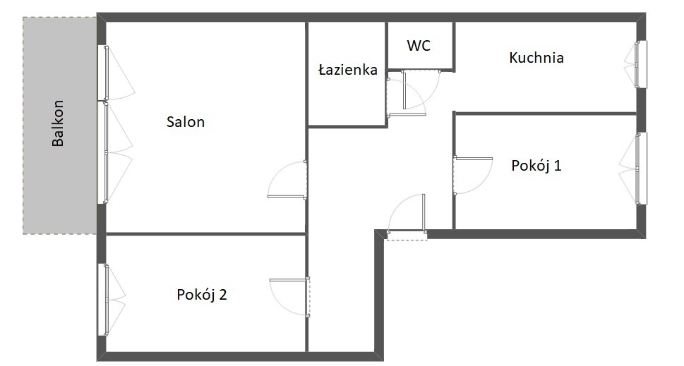 3 pokoje os. Bukowe- balkon 1 piętro (9)