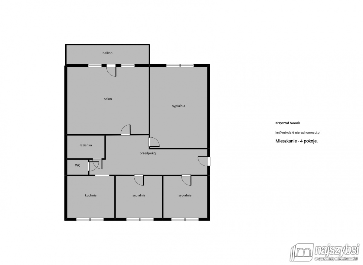 Mieszkanie, 4 pok., 63 m2, Świnoujście Centrum (13)