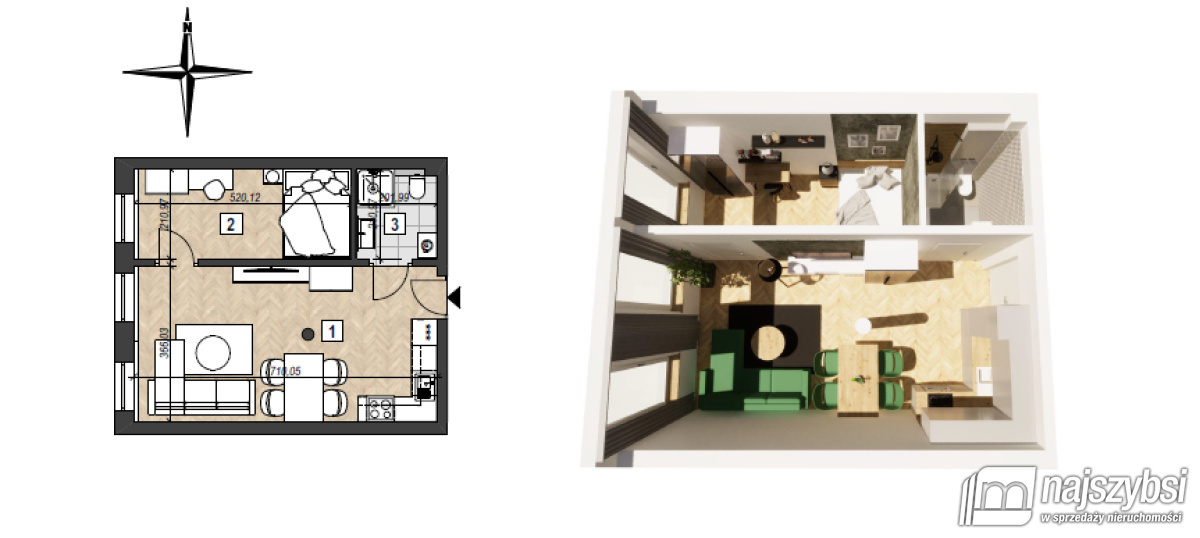 Mieszkanie, 2 pok., 41 m2, Świnoujście Centrum (18)