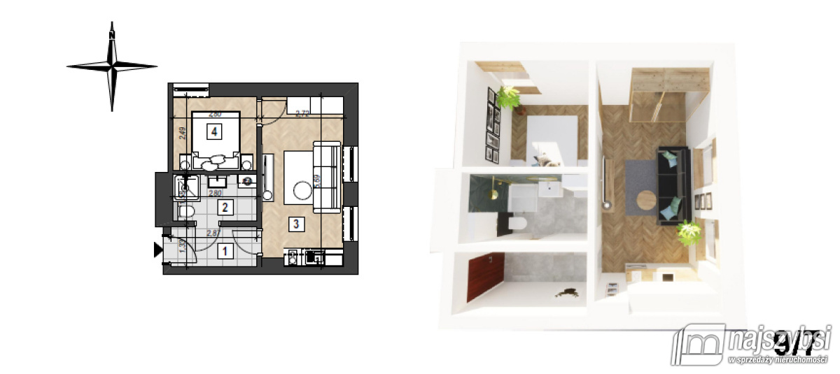 Mieszkanie, 2 pok., 30 m2, Świnoujście Centrum (16)