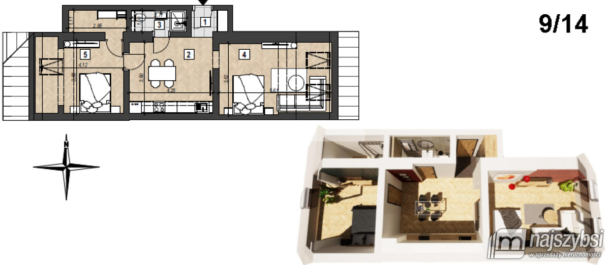 Mieszkanie, 3 pok., 74 m2, Świnoujście Centrum (23)